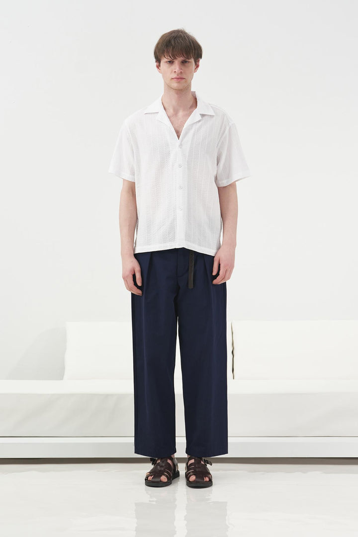 Giesto Chemise blanche en gofre texturé - Blanc
