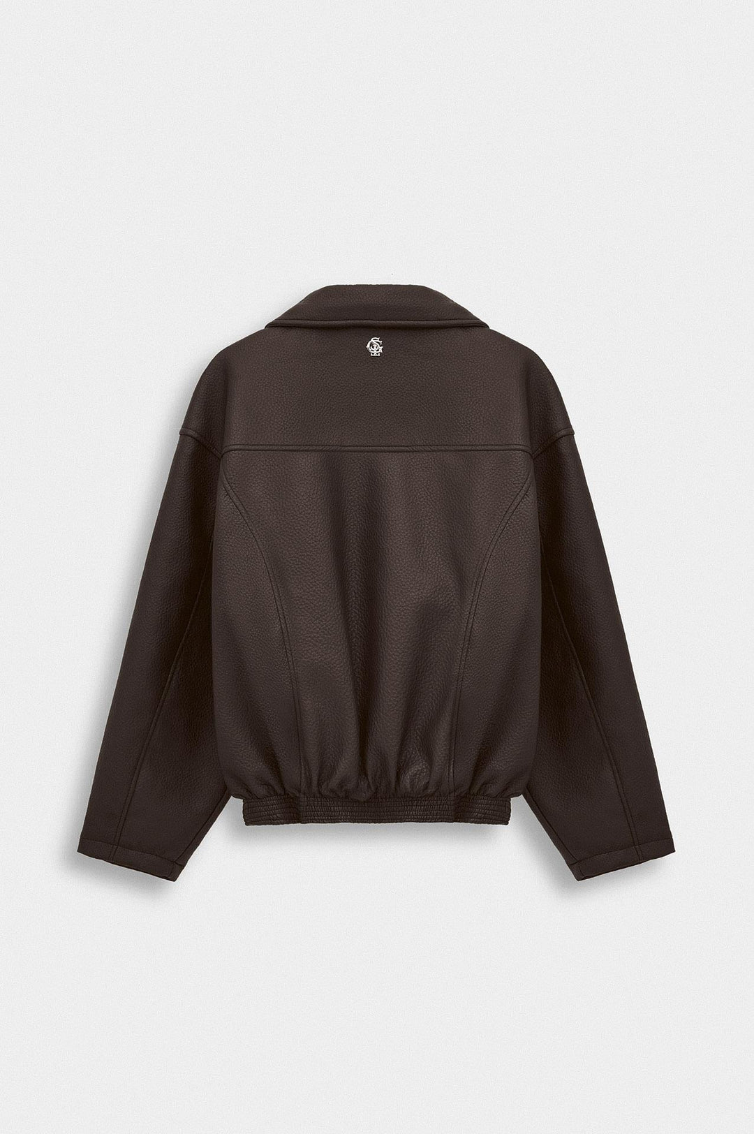 Giesto Veste en cuir marron texturée - Marron