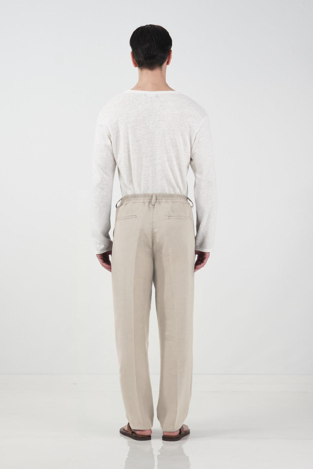 Giesto Pantalon plissé classique beige - Beige