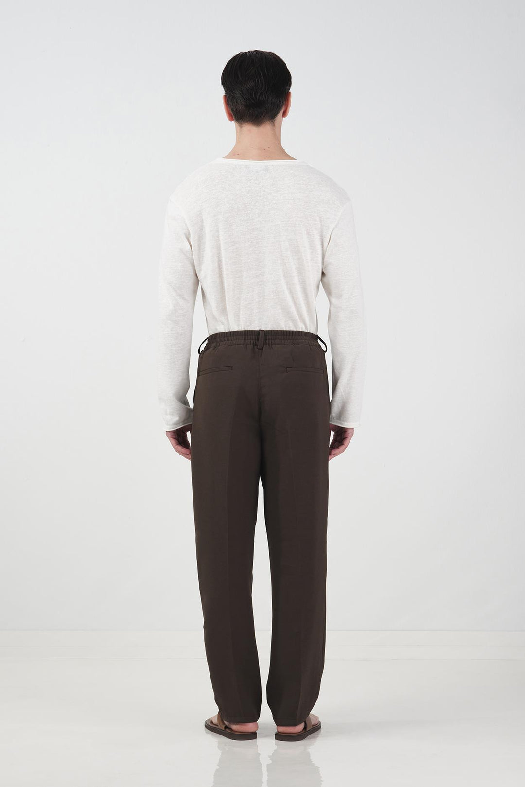 Giesto Pantalon plissé classique marron - Marron