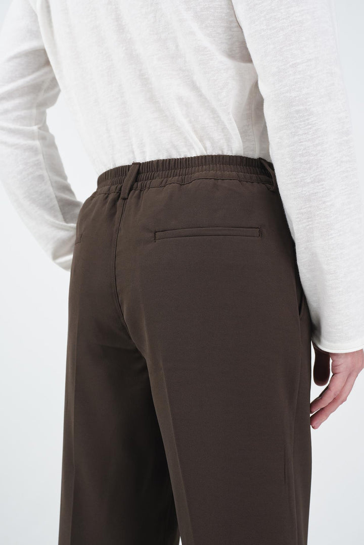 Giesto Pantalon plissé classique marron - Marron