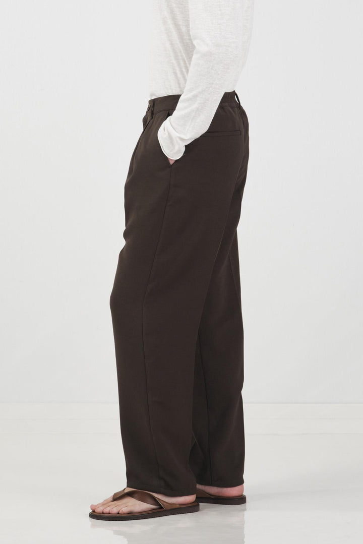 Giesto Pantalon plissé classique marron - Marron
