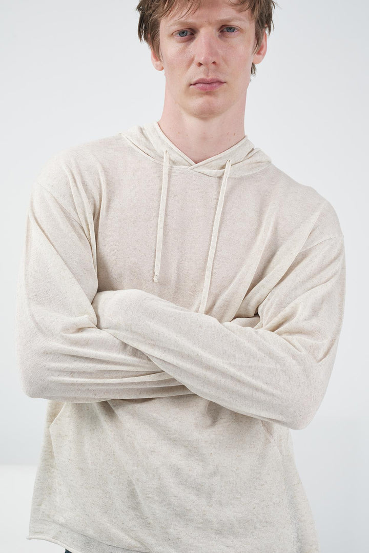 Giesto Sweatshirt en tricot en lin écru - Écru