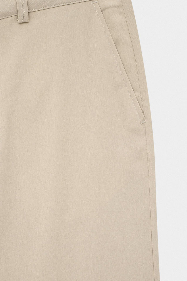Giesto Pantalon beige à jambes évasées - Beige