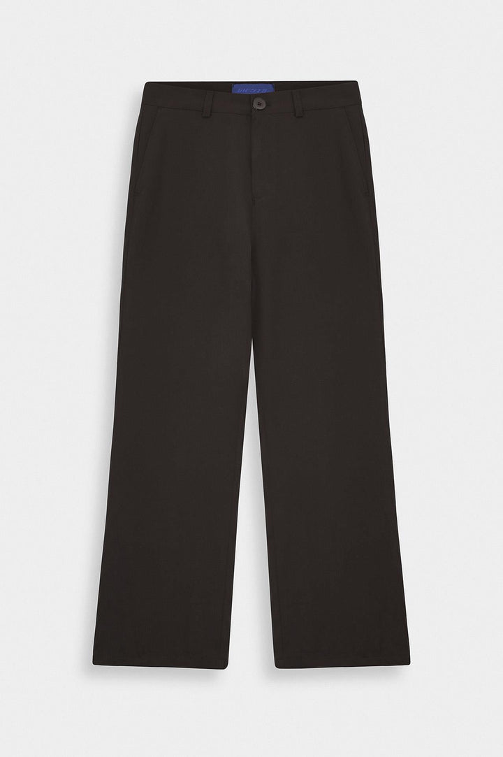 Giesto Pantalon marron à jambes évasées - Marron