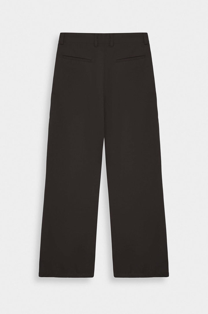 Giesto Pantalon marron à jambes évasées - Marron