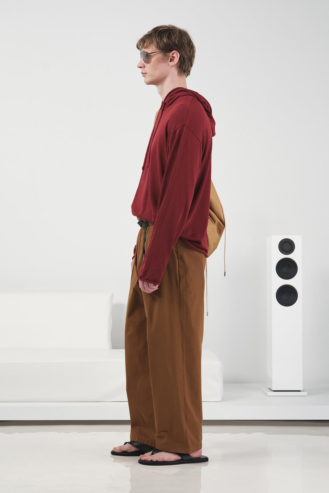 Giesto Sweatshirt en tricot en lin rouge - Rouge