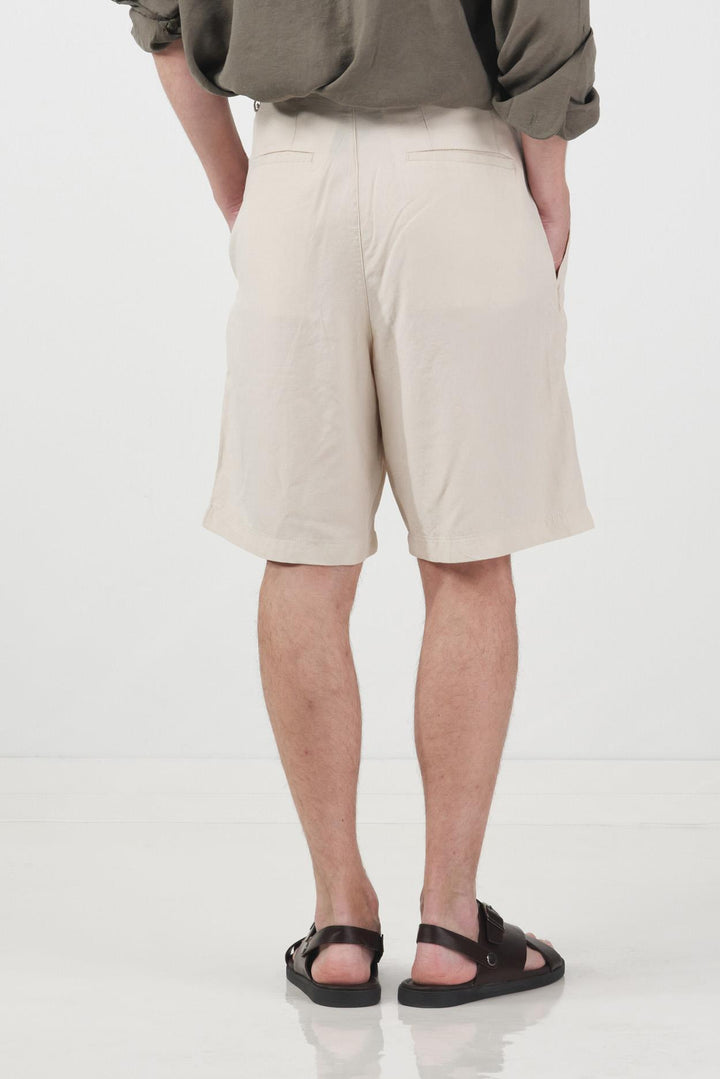 Giesto Short en tencel beige classique décontracté - Beige