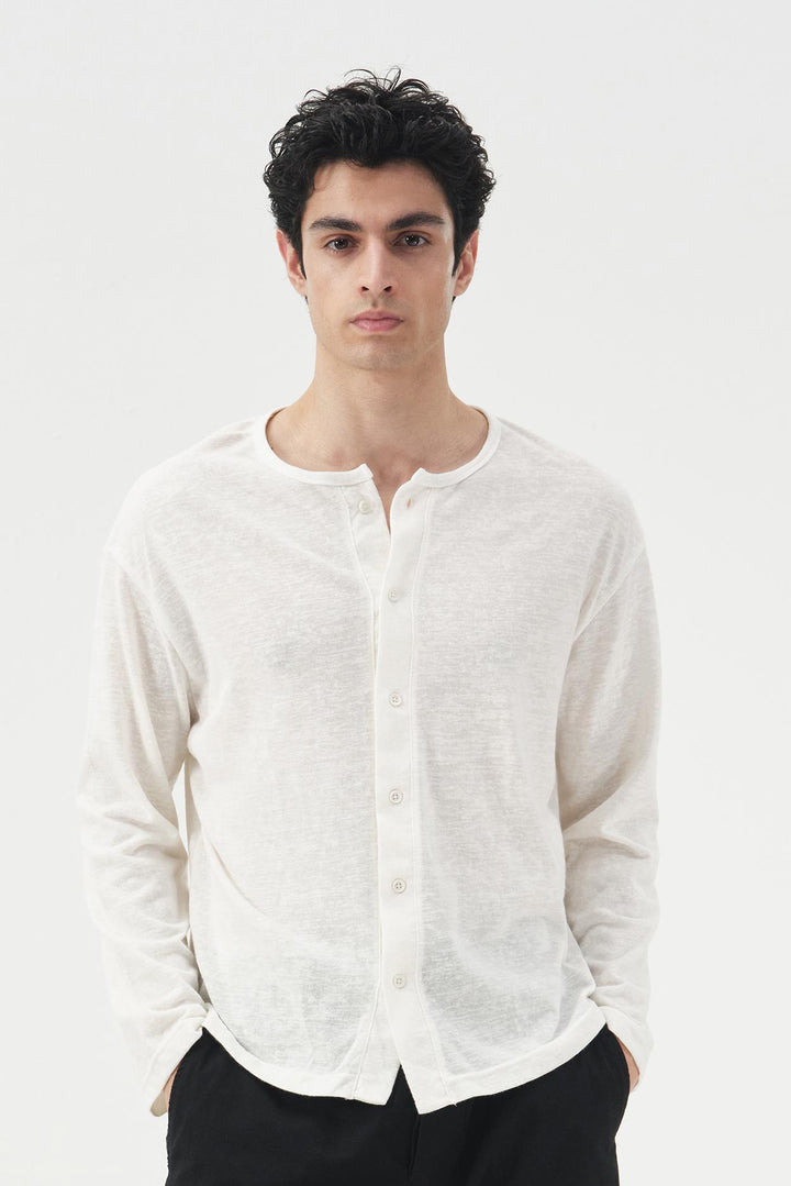 Giesto Chemise en tricot écru - Écru