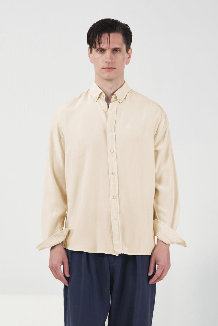 Giesto Chemise en Tencel Regular Fit Beige - Beige