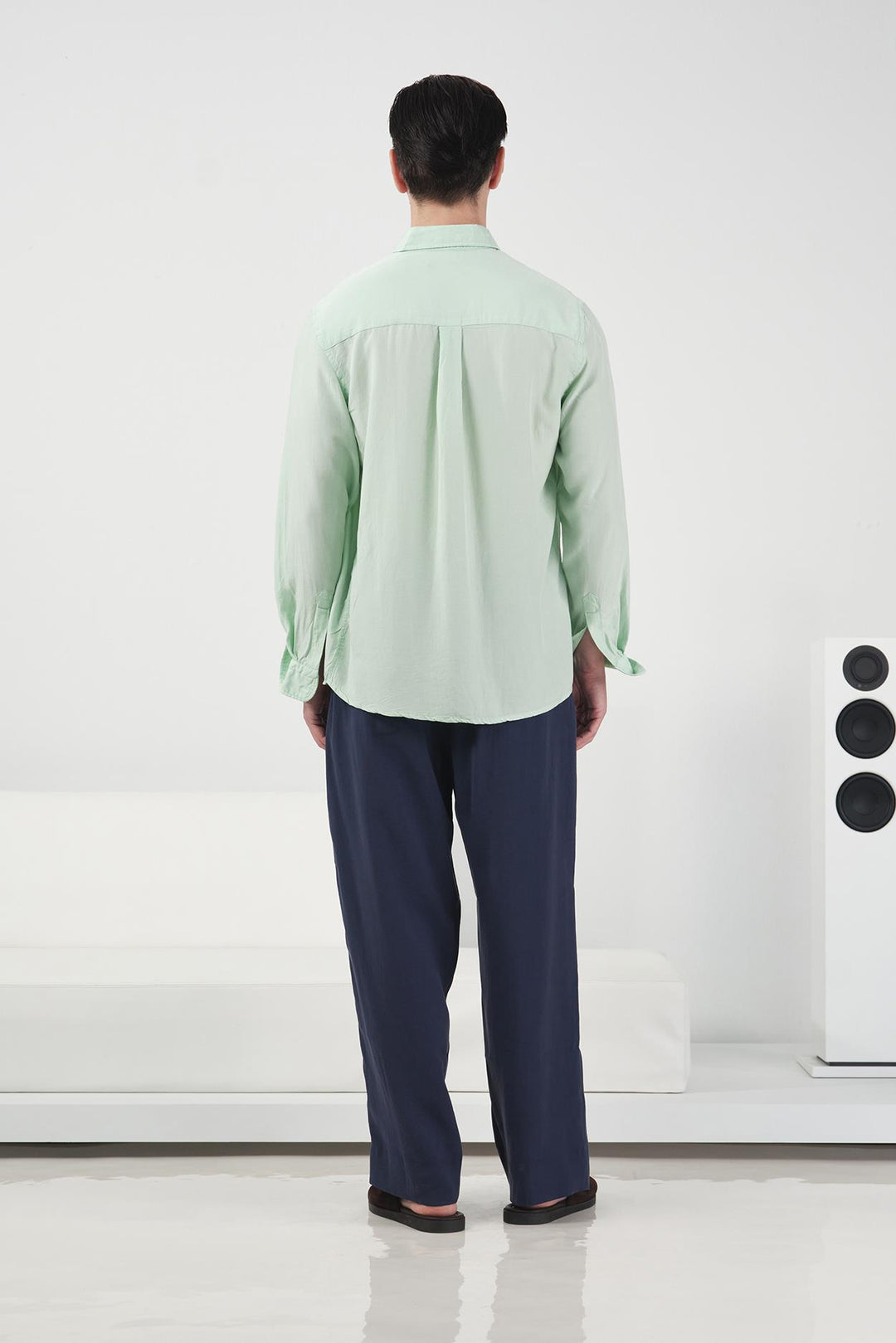 Giesto Chemise en Tencel Mint Regular Fit Drape - Menthe