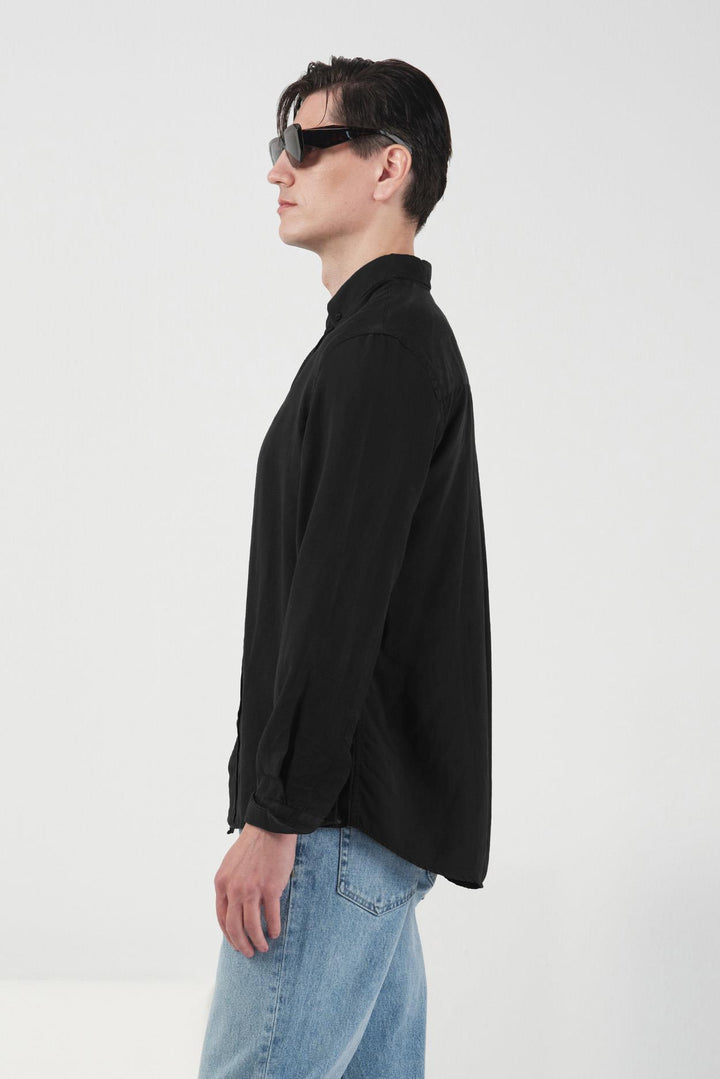 Giesto Chemise en Tencel Regular Fit Noir - Noir
