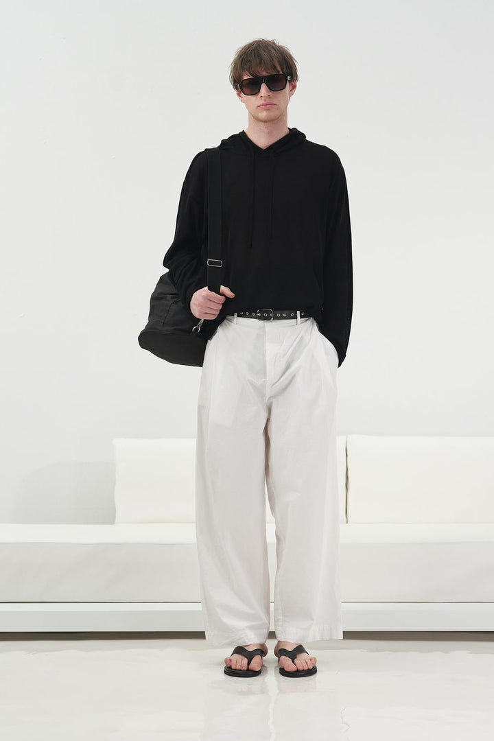 Giesto Pull en tricot noir en lin - Noir