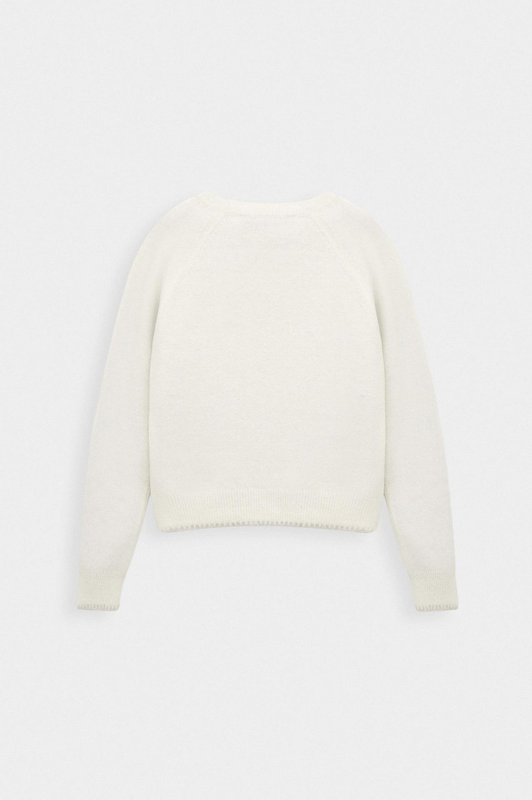 Giesto Pull en Tricot Écru à Détails Bouton - Écru
