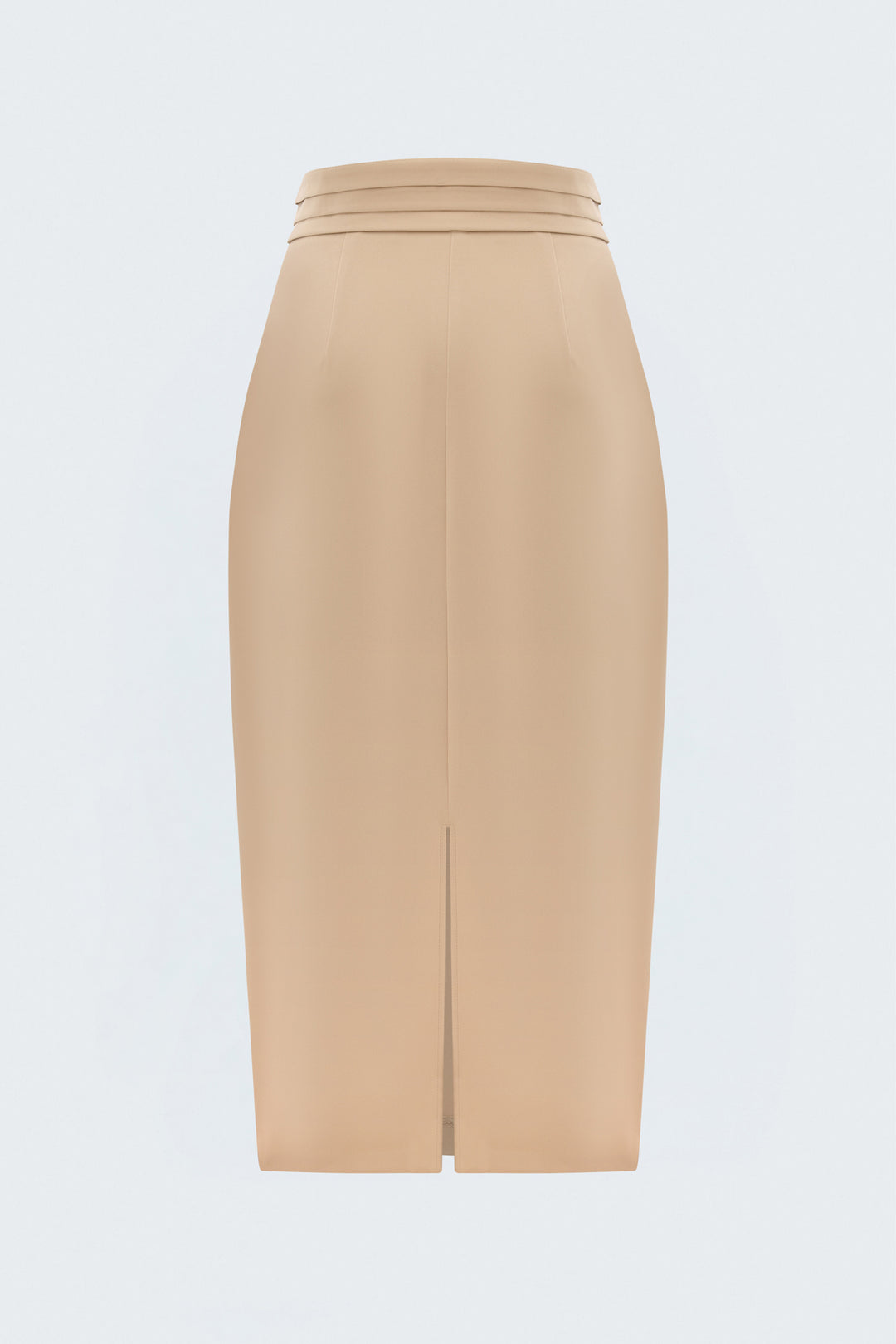 Sateen Jupe midi à boutons - Foncé Beige