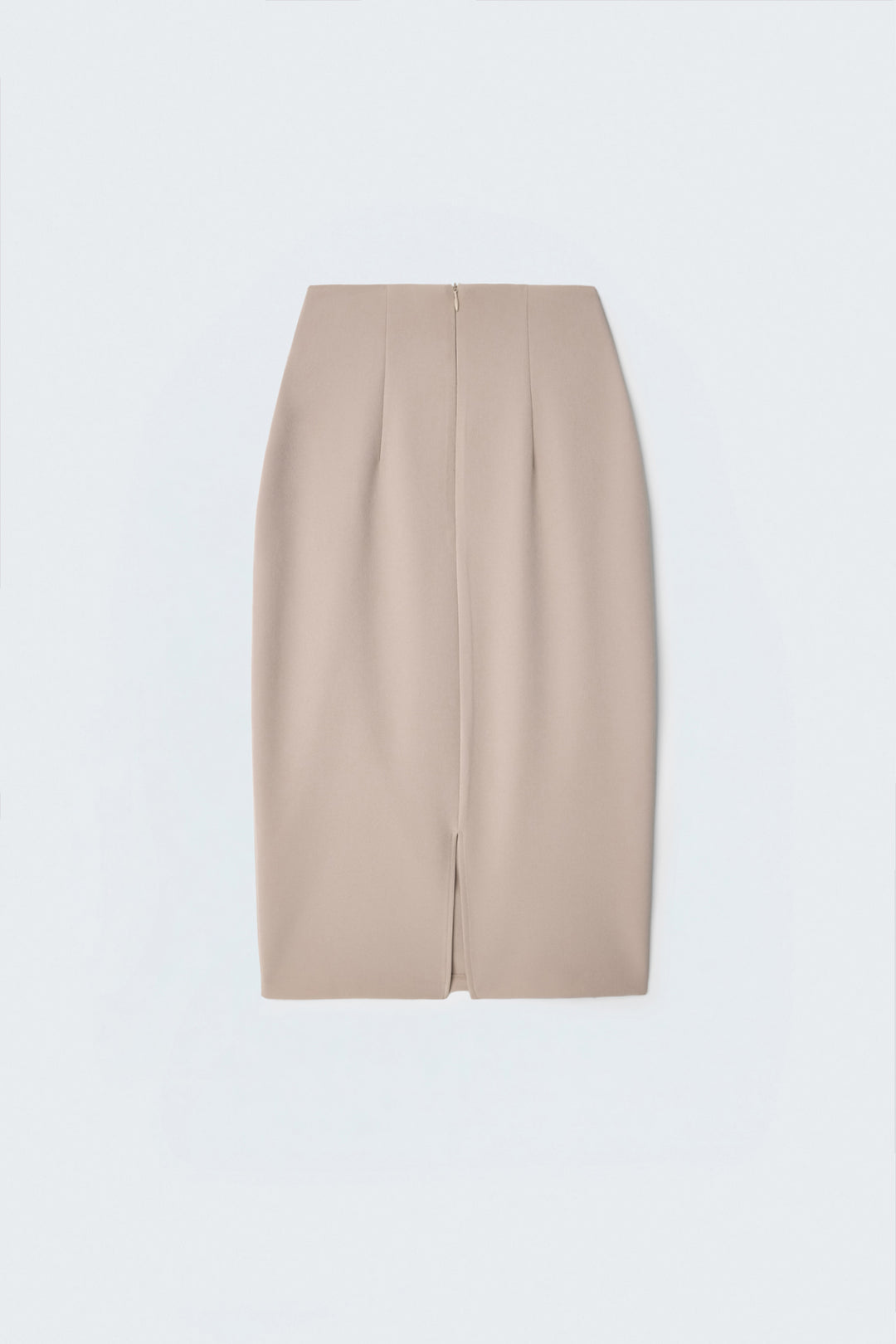 Sateen Jupe Crayon - Foncé Beige