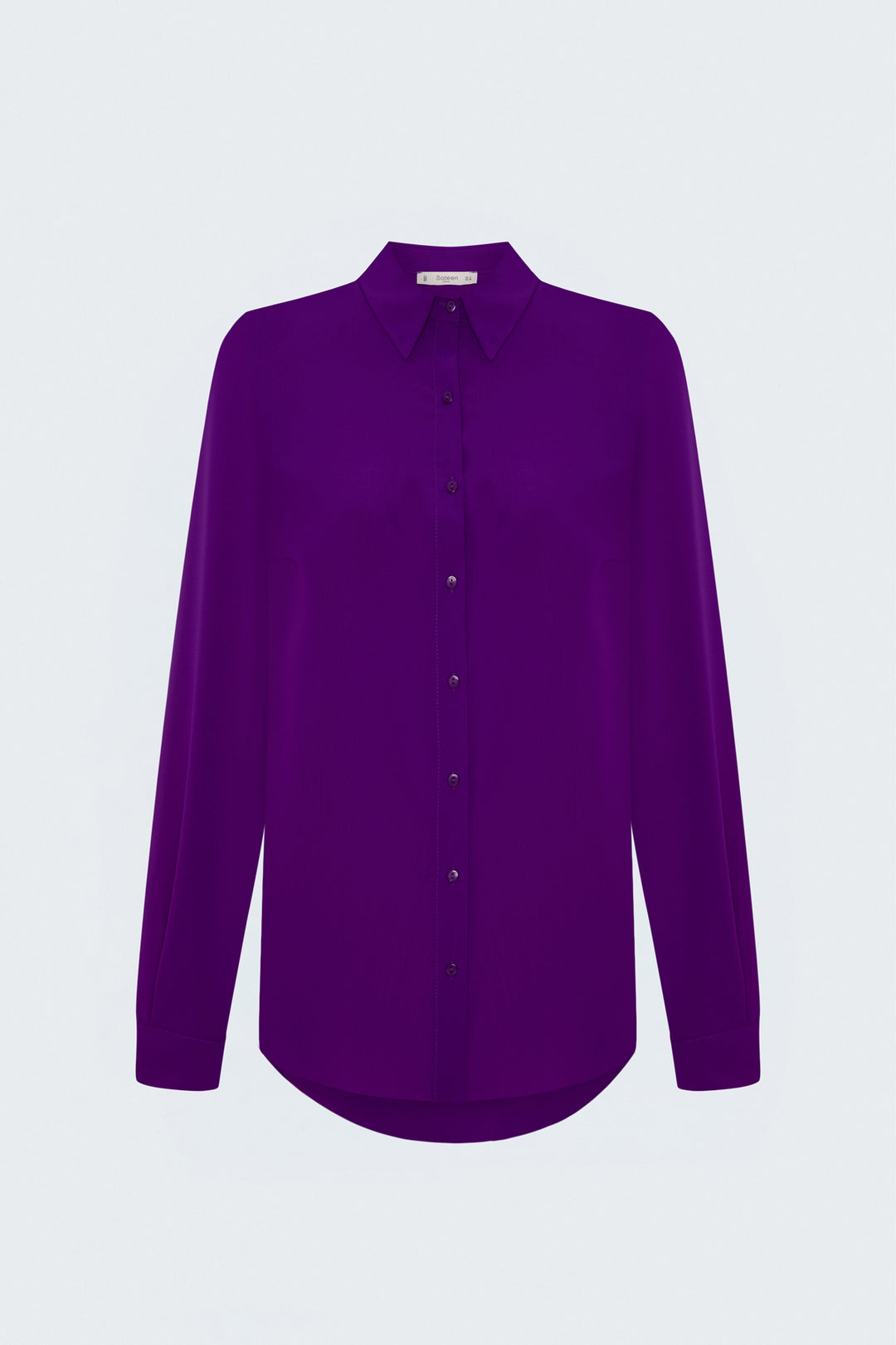Sateen Chemise Classique Unie - Violet