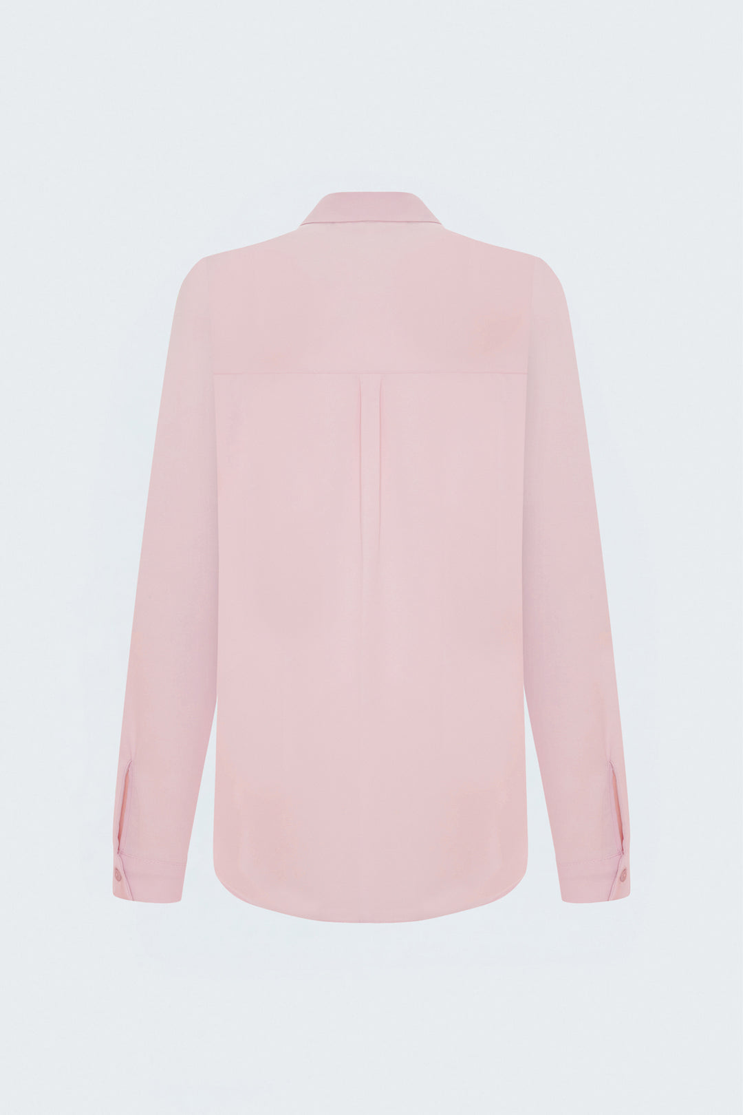 Sateen Chemise Classique Unie - Rose
