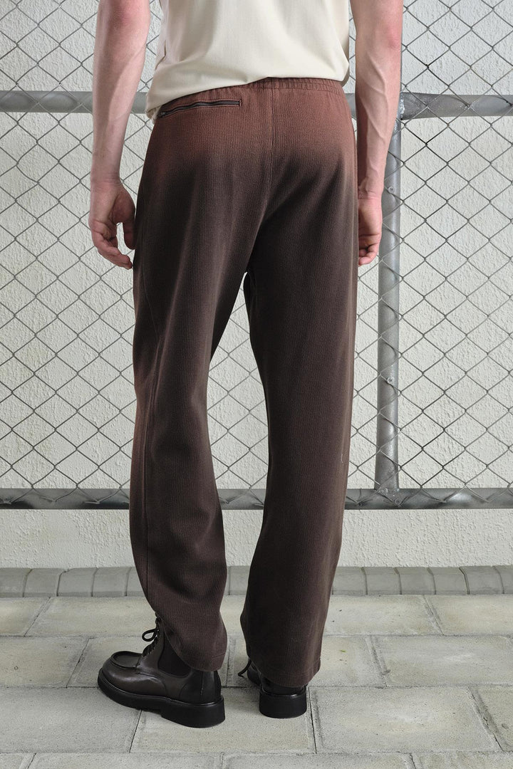 Giesto Pantalon marron avec détails logo effet - Marron