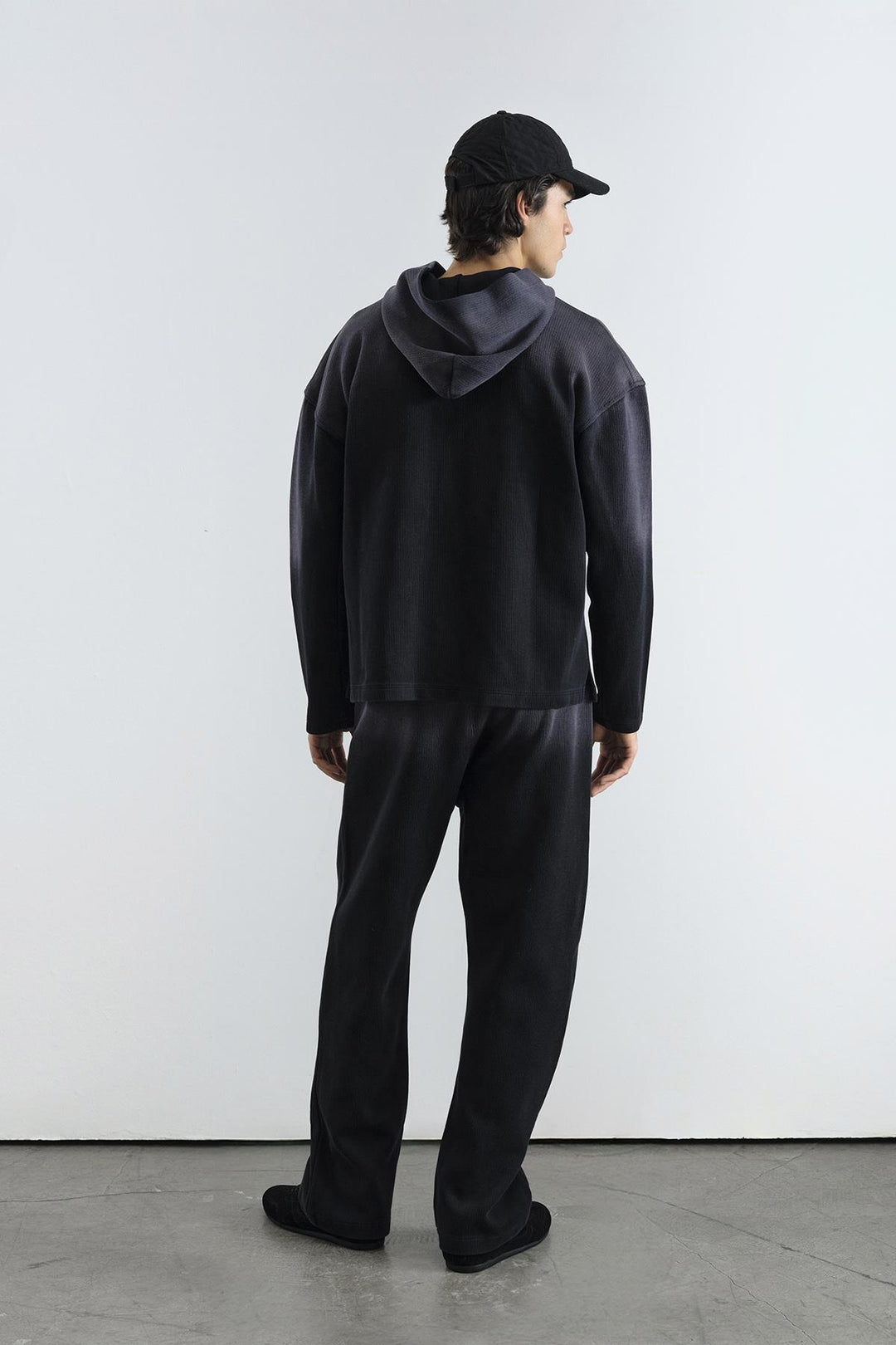 Giesto Sweatshirt noir avec détails logo effet - Noir