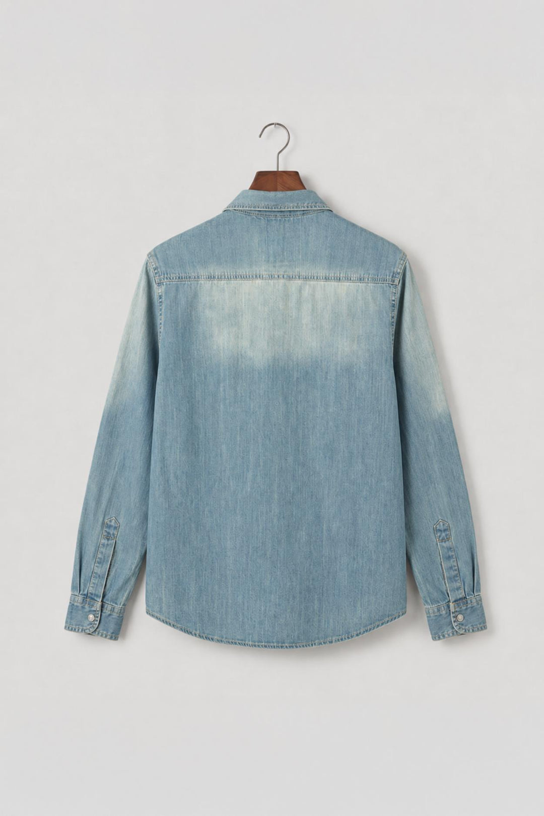 Giesto Chemise en Denim Bleu clair Effet Légère Regular Fit - Bleu clair