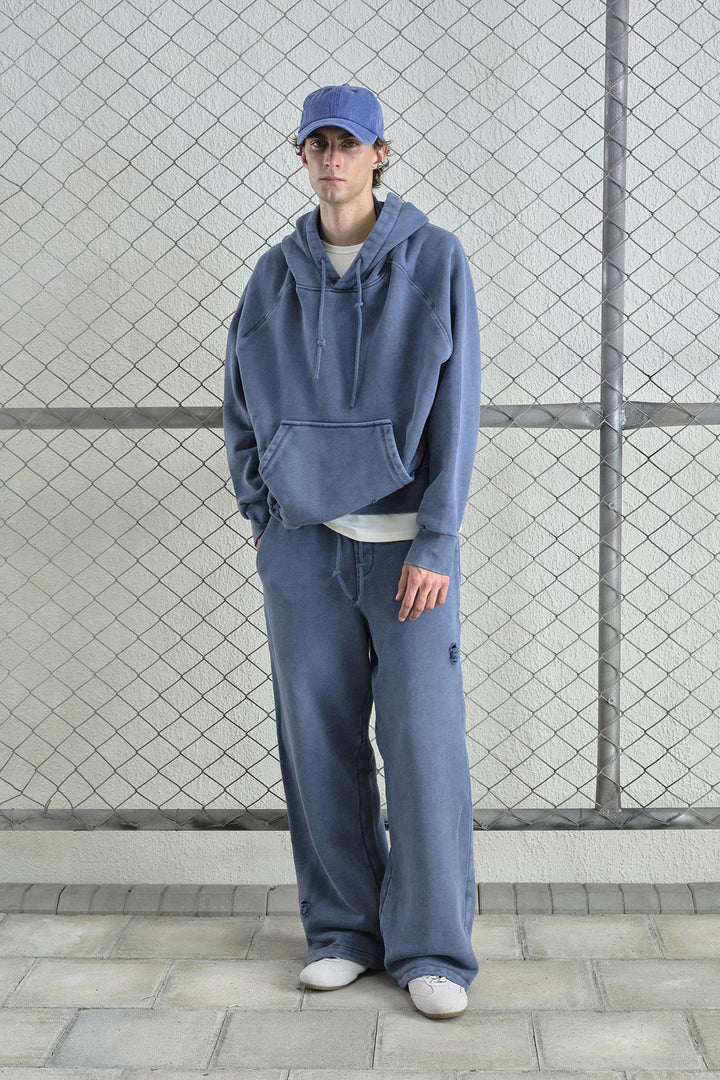 Giesto Sweatshirt bleu avec effet délavé - Bleu