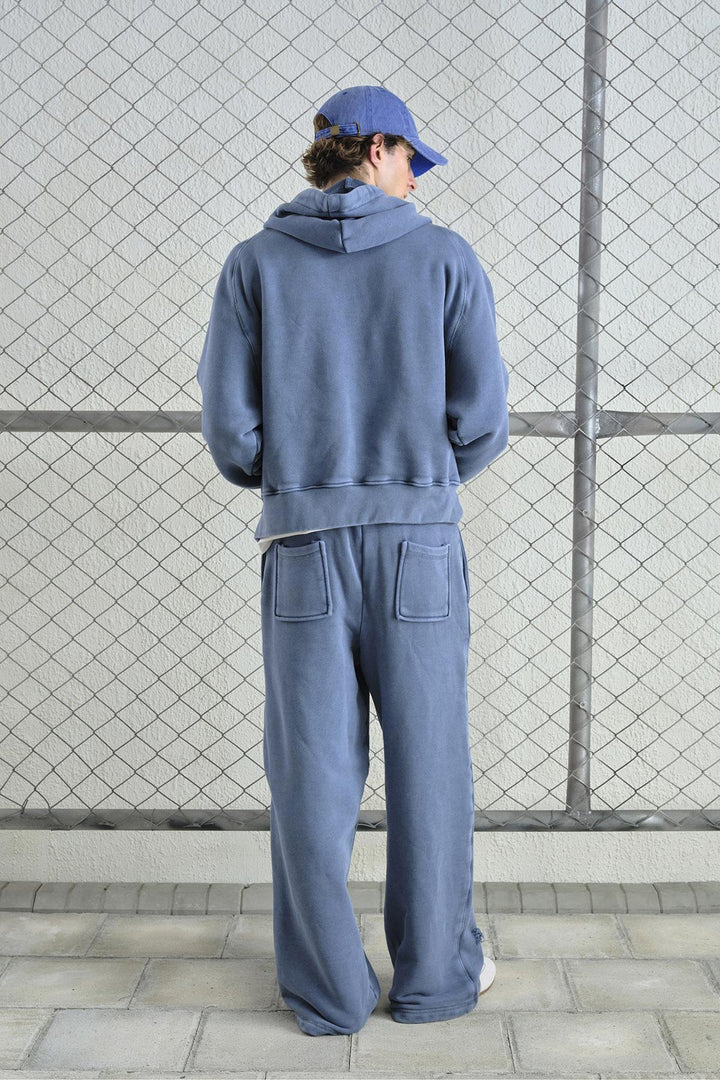 Giesto Sweatshirt bleu avec effet délavé - Bleu
