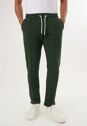 Felix Hardy Pantalon jogger en coton avec cordon pour homme - Vert