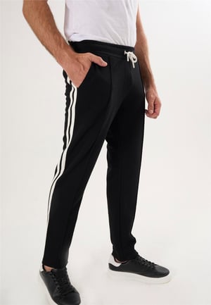 Felix Hardy Pantalon jogger en coton avec cordon pour homme - Noir