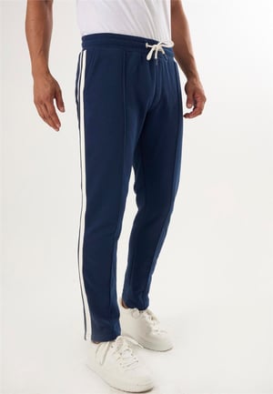 Felix Hardy Pantalon jogger en coton avec cordon pour homme - Bleu marine