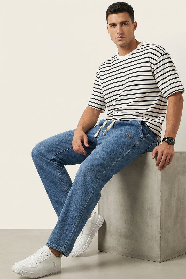Bigdart Pantalon Jean Baggy Coupe Relaxed Homme 30073 - Bleu marine