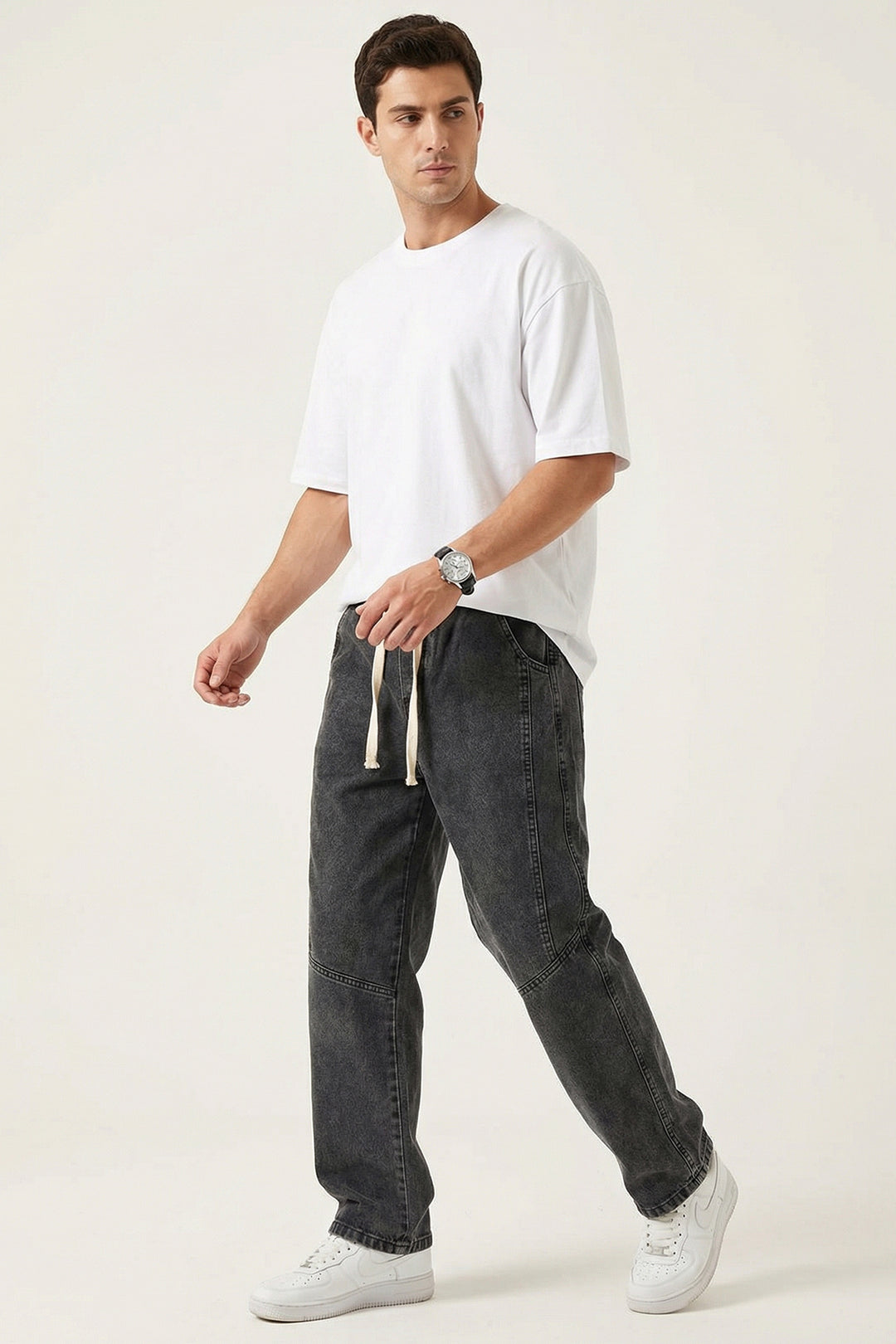 Bigdart Pantalon Jean Baggy Coupe Relaxed Homme 30074 - Anthracite
