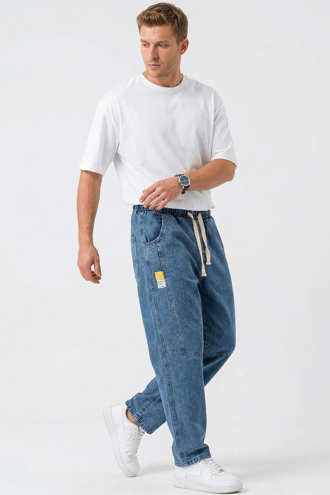 Bigdart Pantalon Jean Baggy Coupe Relaxed Homme 30074 - Indigo
