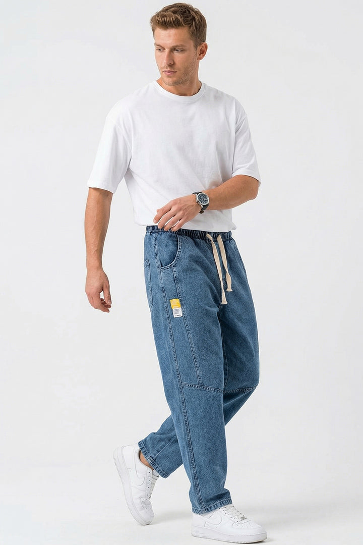 Bigdart Pantalon Jean Baggy Coupe Relaxed Homme 30074 - Indigo