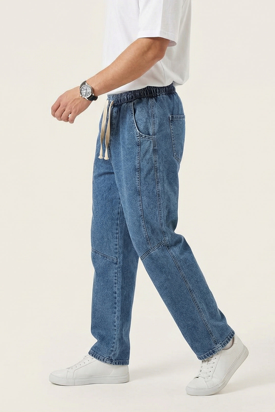 Bigdart Pantalon Jean Baggy Coupe Relaxed Homme 30074 - Indigo