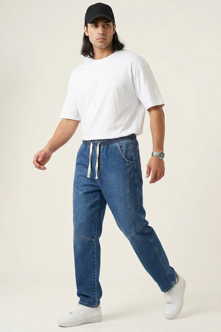 Bigdart Pantalon Jean Baggy Coupe Relaxed Homme 30074 - Bleu marine