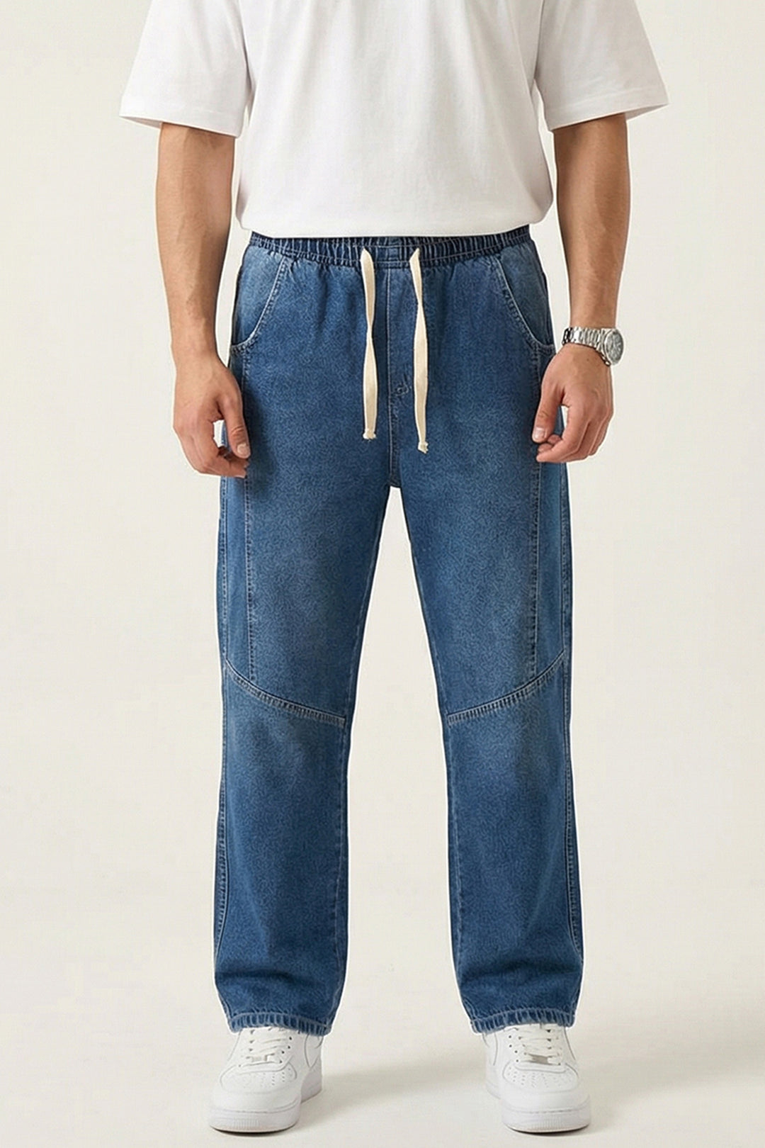 Bigdart Pantalon Jean Baggy Coupe Relaxed Homme 30074 - Bleu marine