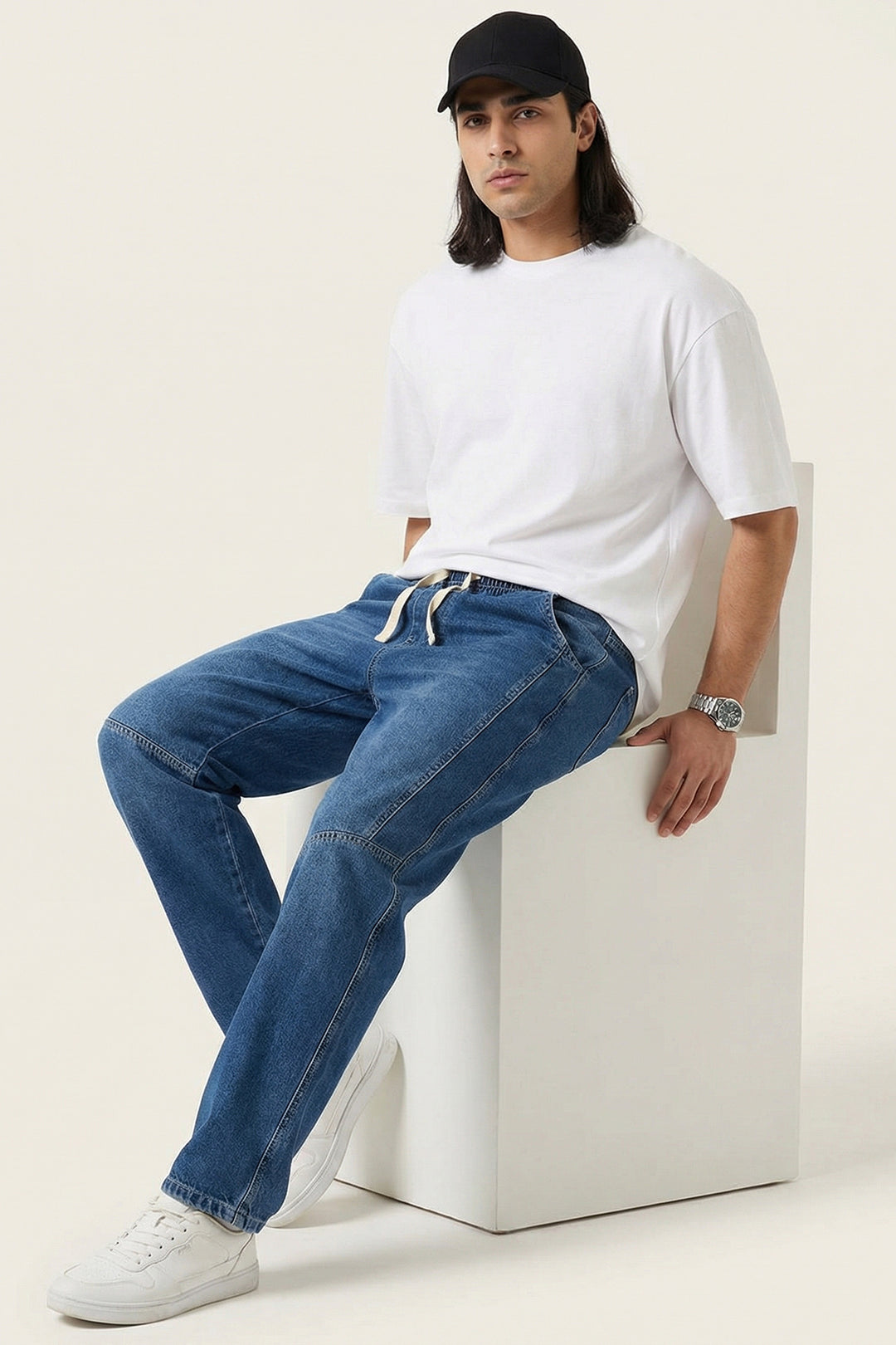 Bigdart Pantalon Jean Baggy Coupe Relaxed Homme 30074 - Bleu marine