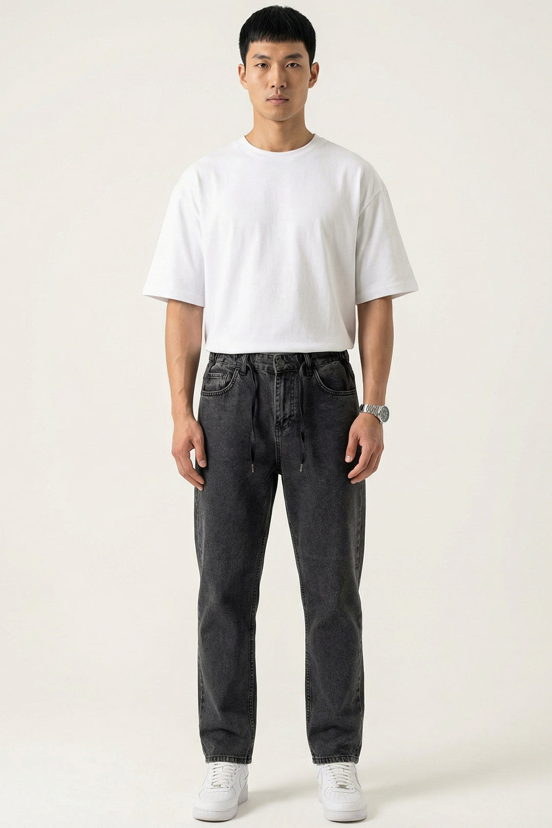 Bigdart Pantalon Jean Baggy Coupe Relaxed Homme 30075 - Anthracite