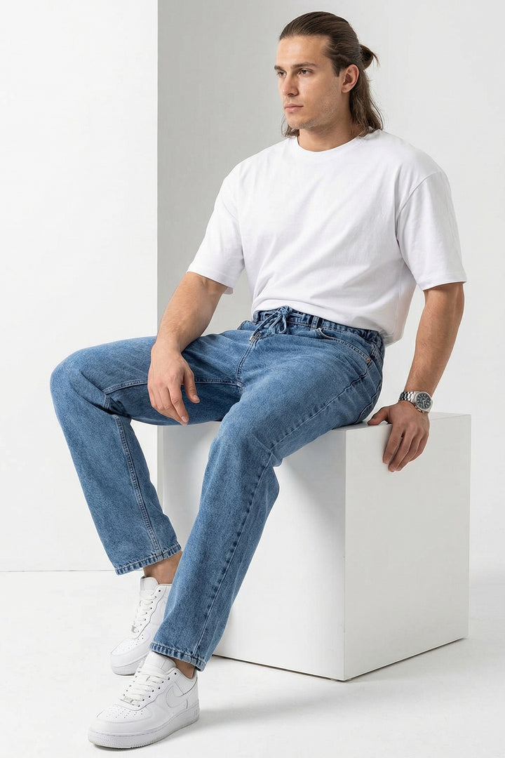 Bigdart Pantalon Jean Baggy Coupe Relaxed Homme 30075 - Indigo