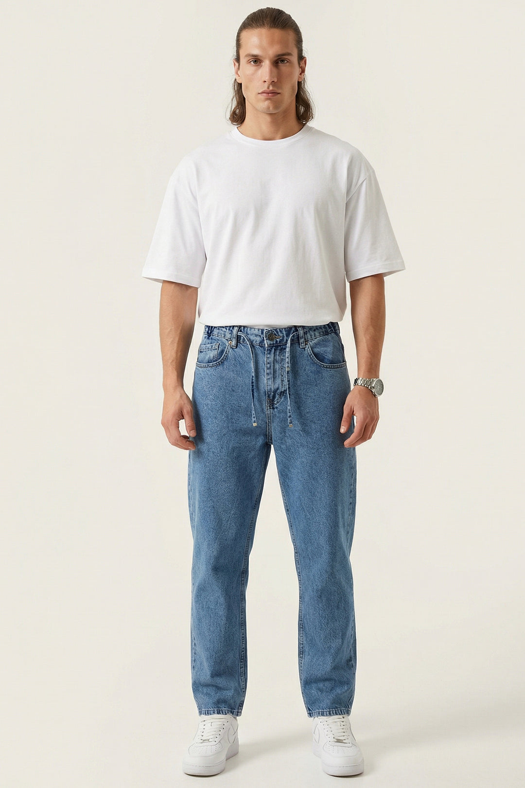 Bigdart Pantalon Jean Baggy Coupe Relaxed Homme 30075 - Indigo