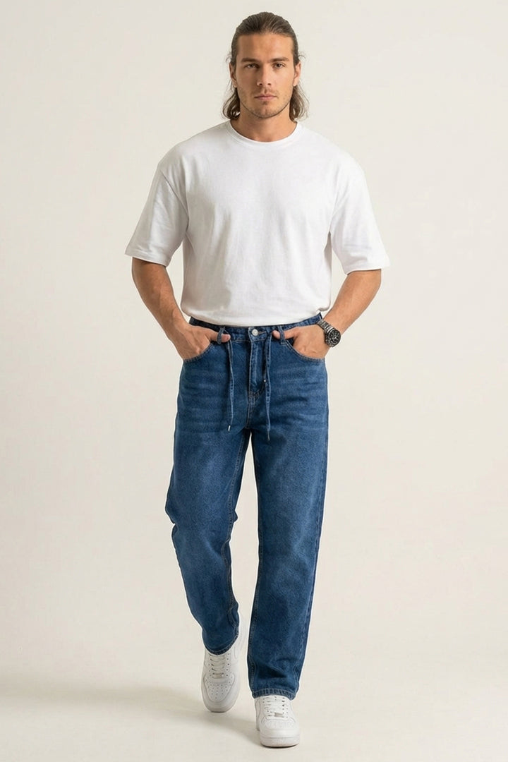 Bigdart Pantalon Jean Baggy Coupe Relaxed Homme 30075 - Bleu marine