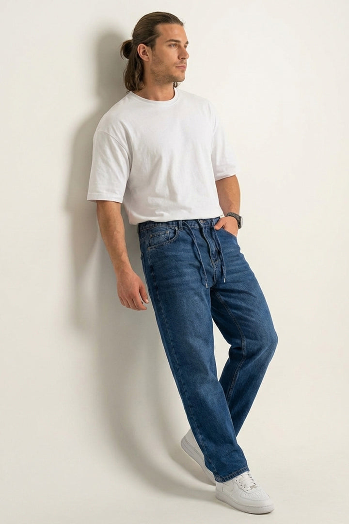 Bigdart Pantalon Jean Baggy Coupe Relaxed Homme 30075 - Bleu marine