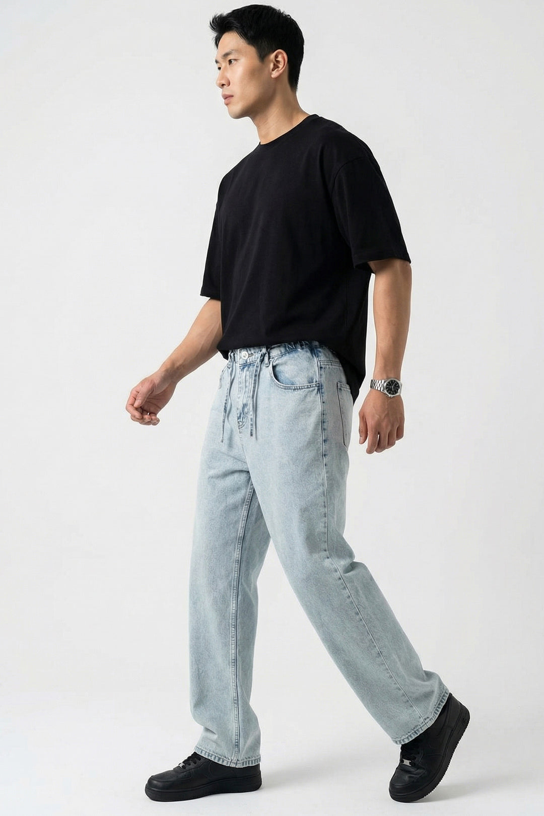 Bigdart Pantalon Jean Baggy Coupe Relaxed Homme 30075 - Bleu