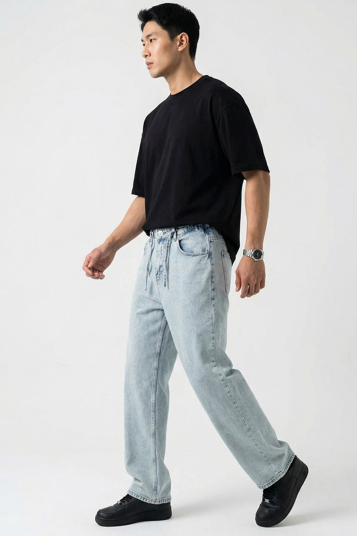 Bigdart Pantalon Jean Baggy Coupe Relaxed Homme 30075 - Bleu