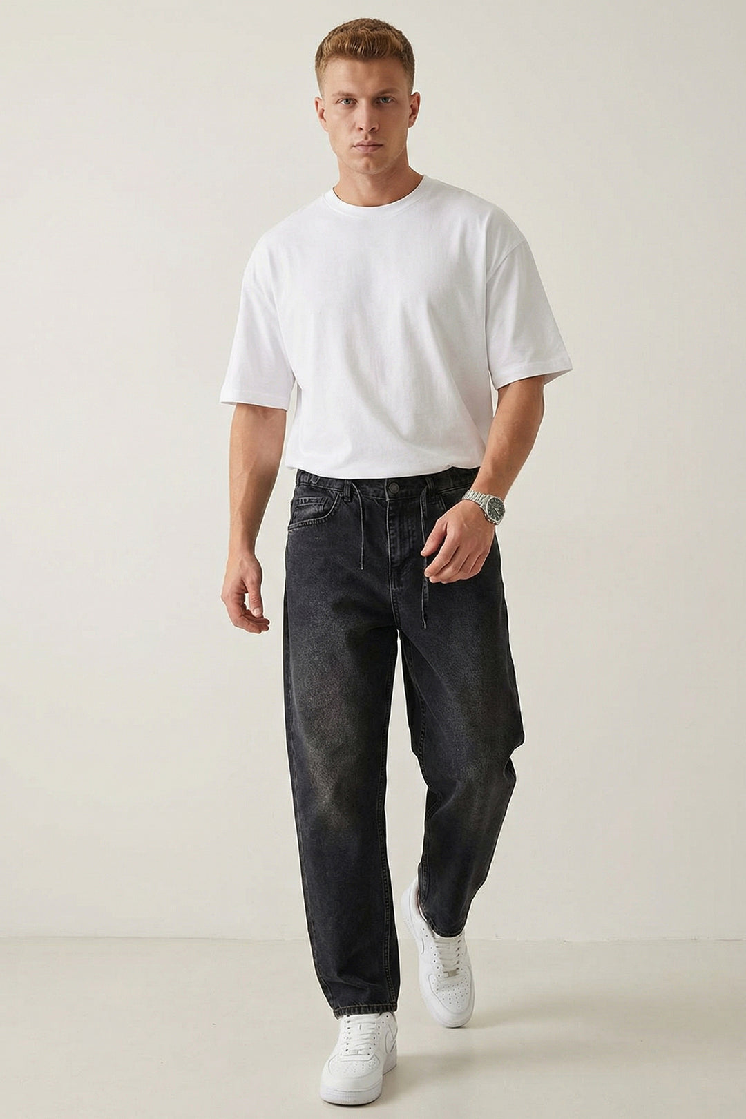 Bigdart Pantalon Jean Baggy Coupe Relaxed Homme 30075 - Noir