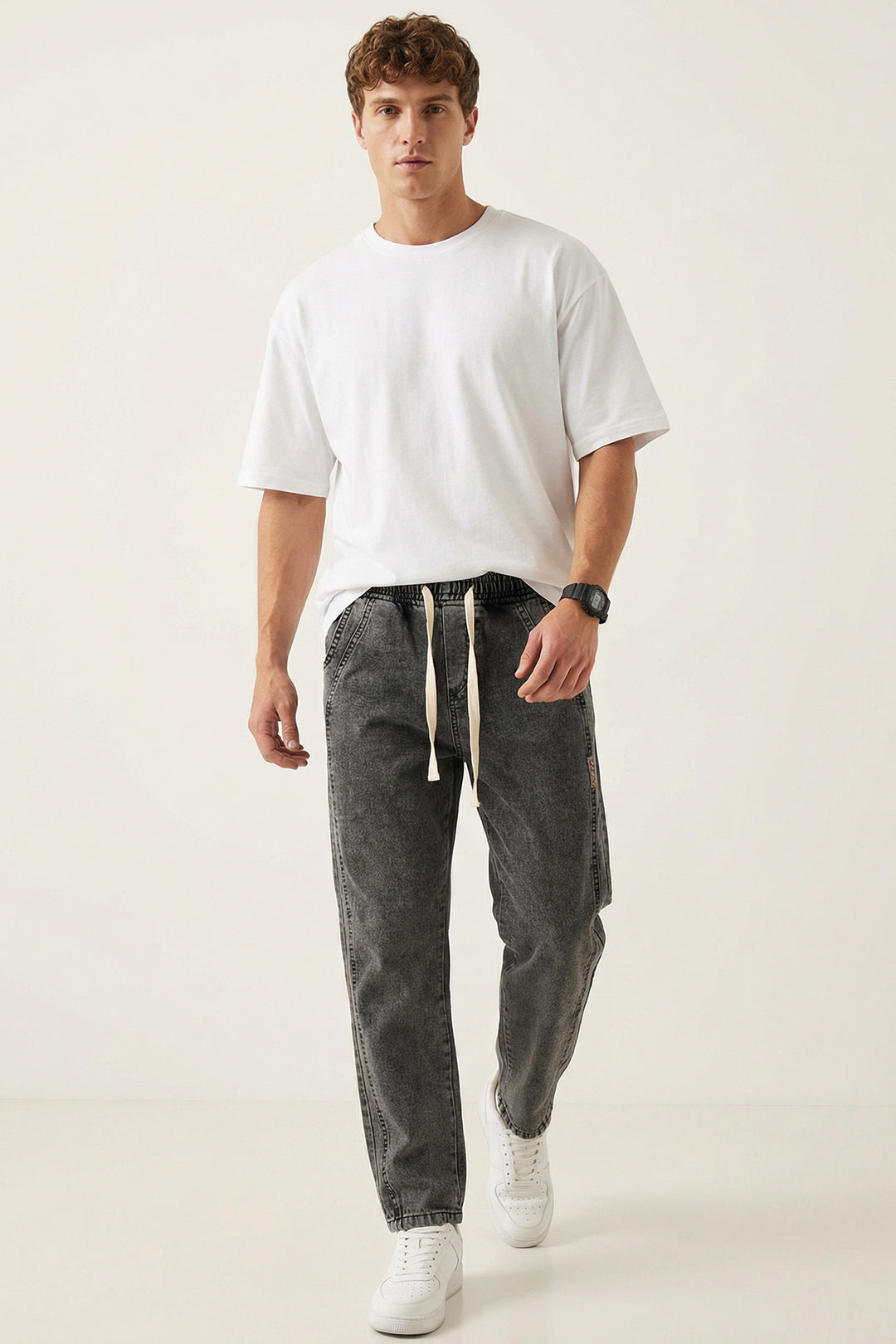 Bigdart Pantalon Jean Baggy Coupe Relaxed Homme 30076 - Anthracite