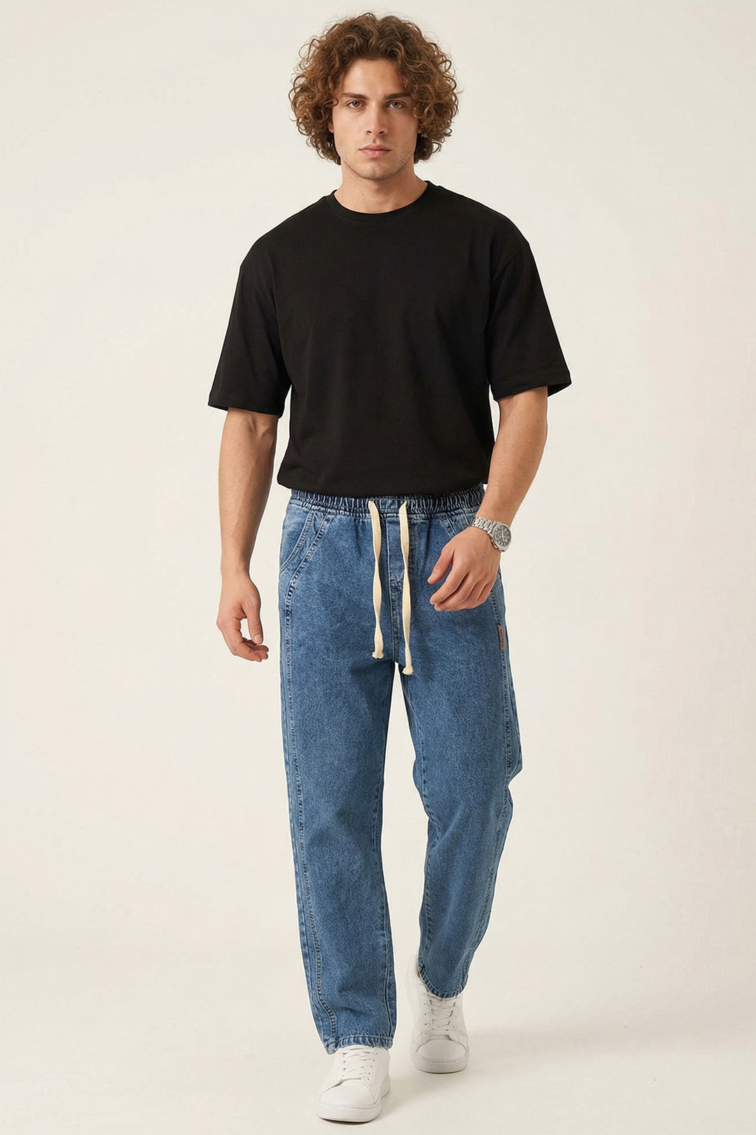 Bigdart Pantalon Jean Baggy Coupe Relaxed Homme 30076 - Indigo