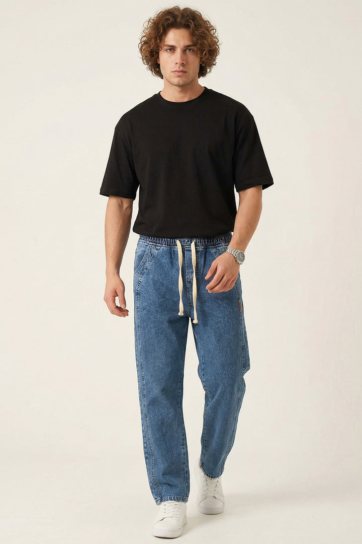 Bigdart Pantalon Jean Baggy Coupe Relaxed Homme 30076 - Indigo