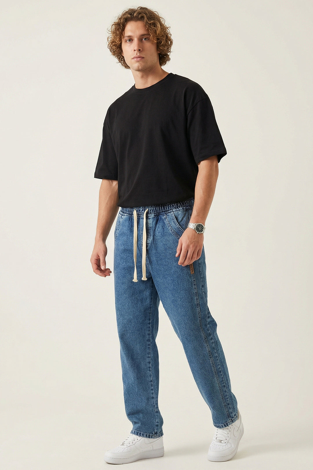 Bigdart Pantalon Jean Baggy Coupe Relaxed Homme 30076 - Indigo